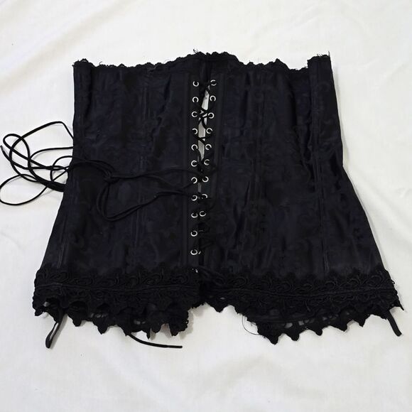 FREDERICKS OF HOLLYWOOD LACE/BROCADE CORSET SZ 34 - Picture 1 of 5